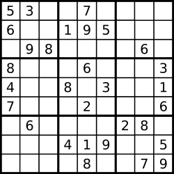 A sudoku puzzle